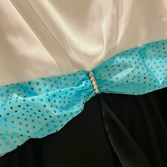 Black, White & Blue Girl’s Formal Dress - Picture 3 of 4